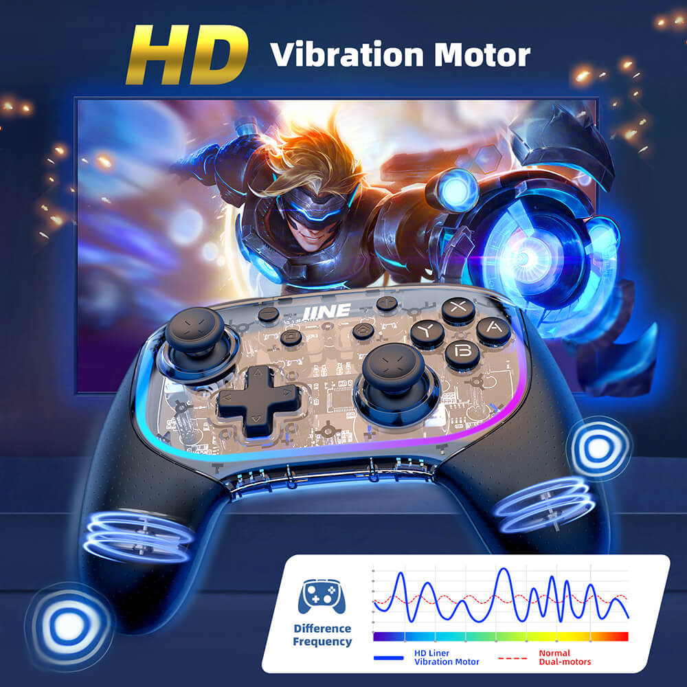 Wireless Elite Pro Mechanical Controller Double-Motor Vibration ALPS Joystick