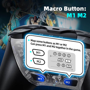 Wireless Elite Pro Mechanical Controller Vibration ALPS Joystick Macro Button Mapping