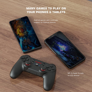 2.4GHz Wireless Modern Gamepad Double Motor Vibration Turbo Mode Phone Tablet Compatibility