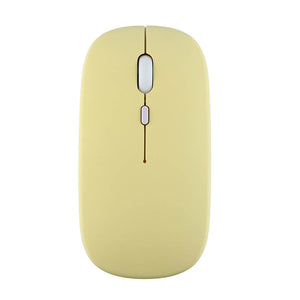 Yellow Bluetooth Minimalist Pastel Mouse 1600 DPI Silent Button