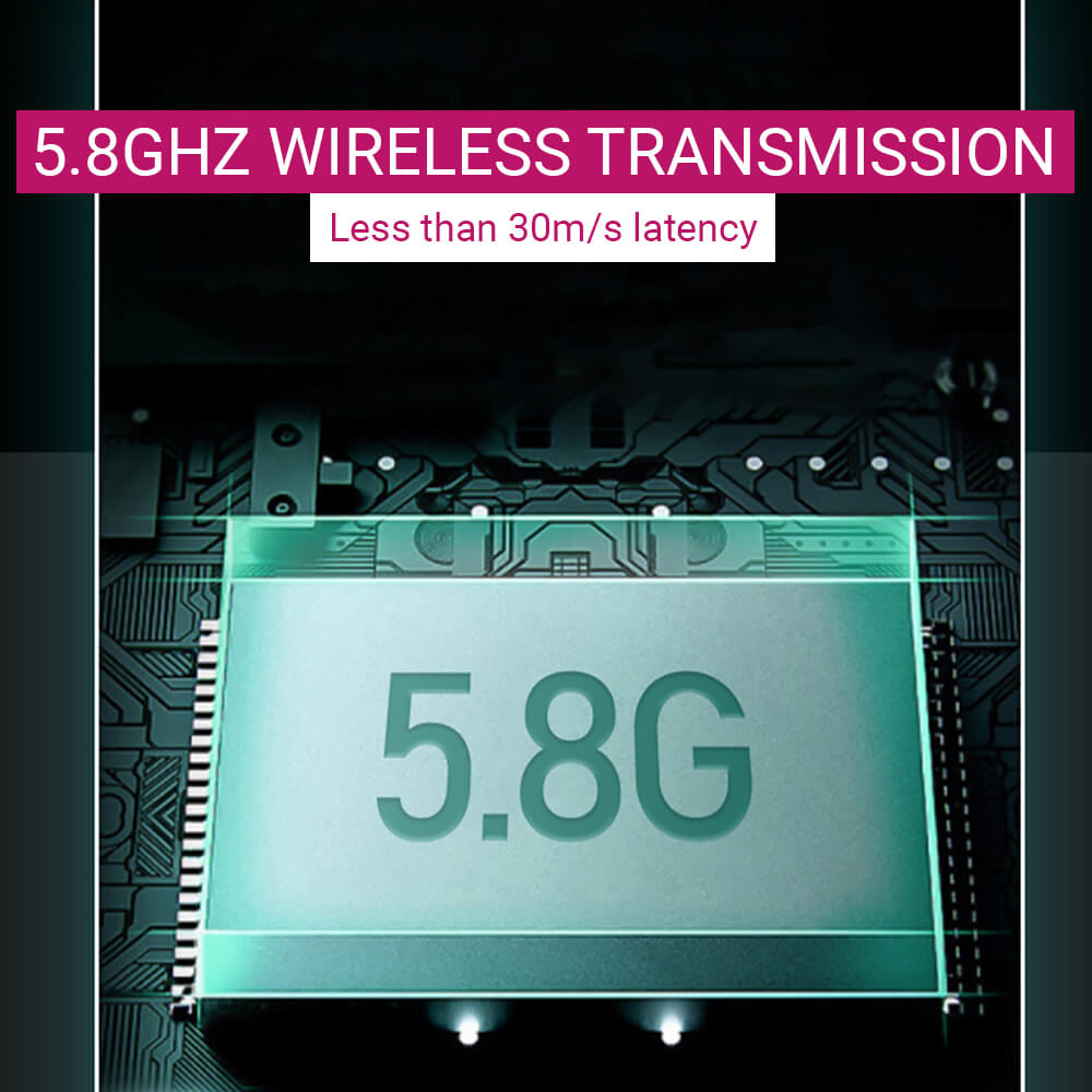 5.8Ghz Wireless Modern RGB Headset Microphone Noise Reduction