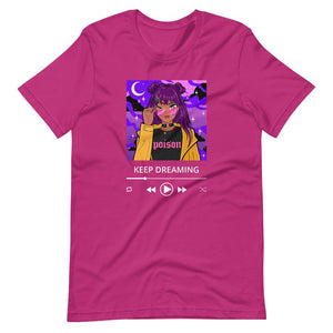Anime Tee - Keep Dreaming - Soundtrack Style - Berry - Dubsnatch