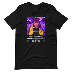 Anime Tee - Keep Dreaming - Soundtrack Style - Black - Dubsnatch