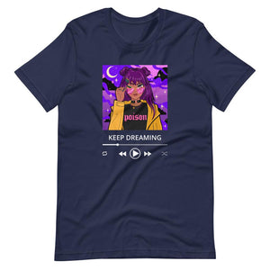Anime Tee - Keep Dreaming - Soundtrack Style - Navy - Dubsnatch