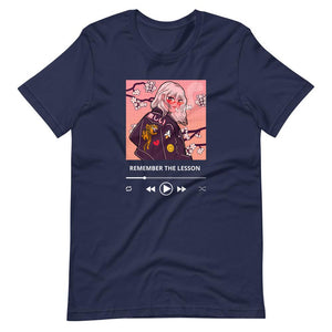 Anime Tee - Remember The Lesson - Soundtrack Style - Navy - Dubsnatch