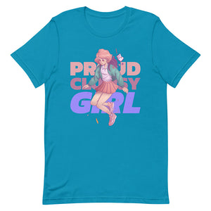 Aqua Proud Clumsy Girl Shirt Urban Modern Lass