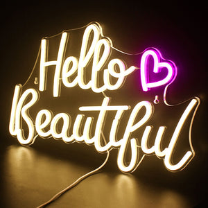 Beautiful Woman Neon Sign LED Light Desk Decor