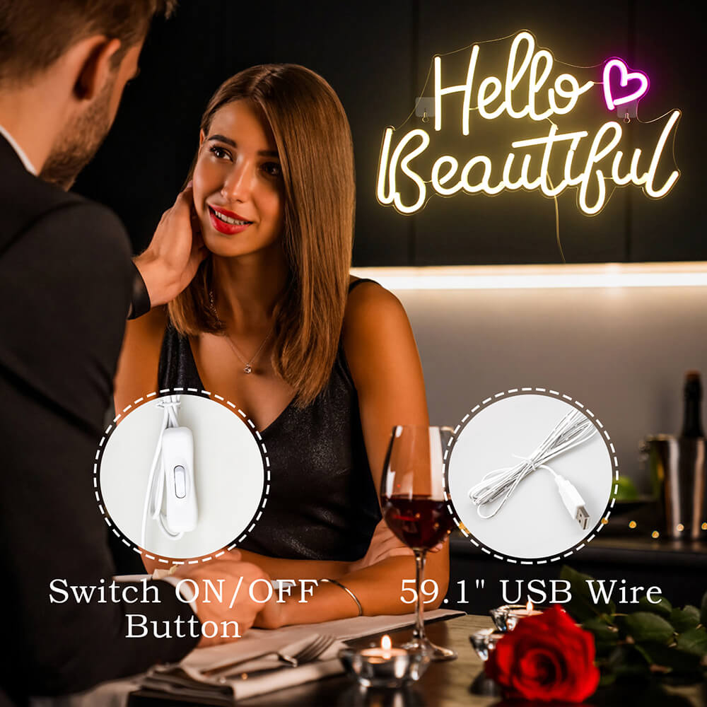 Beautiful Woman Neon Sign LED Light Wall Decor