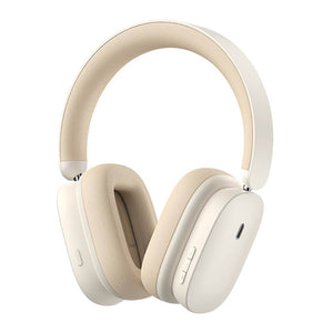 Beige Bluetooth 5.2 Urban Modern Headphones Mic ANC Low Latency