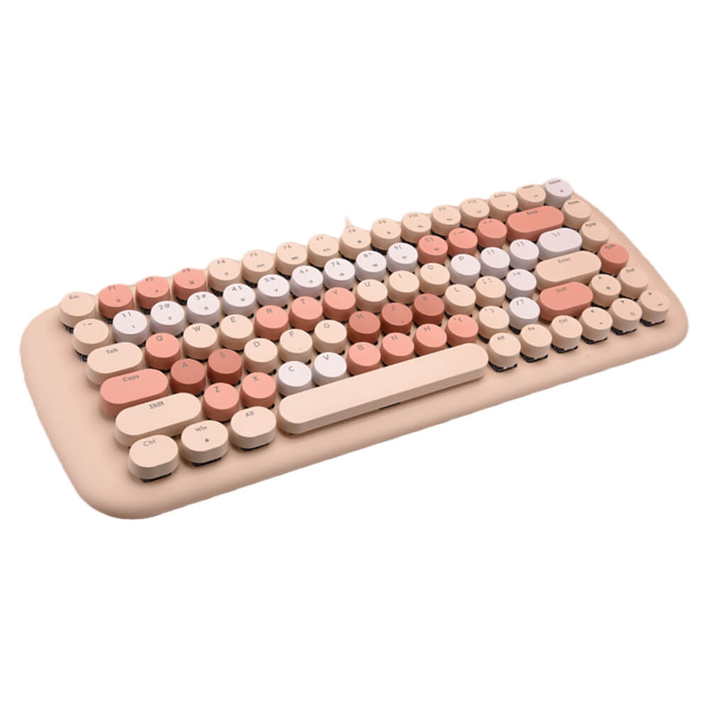 Candy Mechanical Keyboard Multimedia Round Keycap LED Backlight - Dubsnatch