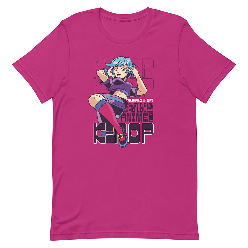 Berry Anime K-Pop Idol Fangirl Shirt Headphones Music Lover