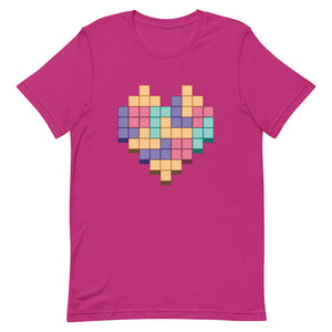 Berry Colorful Heart Game Puzzle Block Shirt