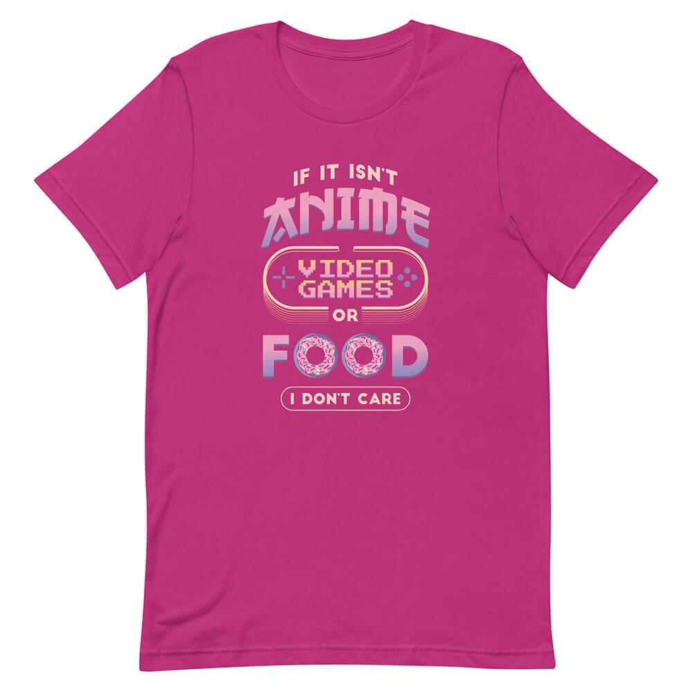 Berry Funny Cartoonish Tee Anime Video Game Food Passion