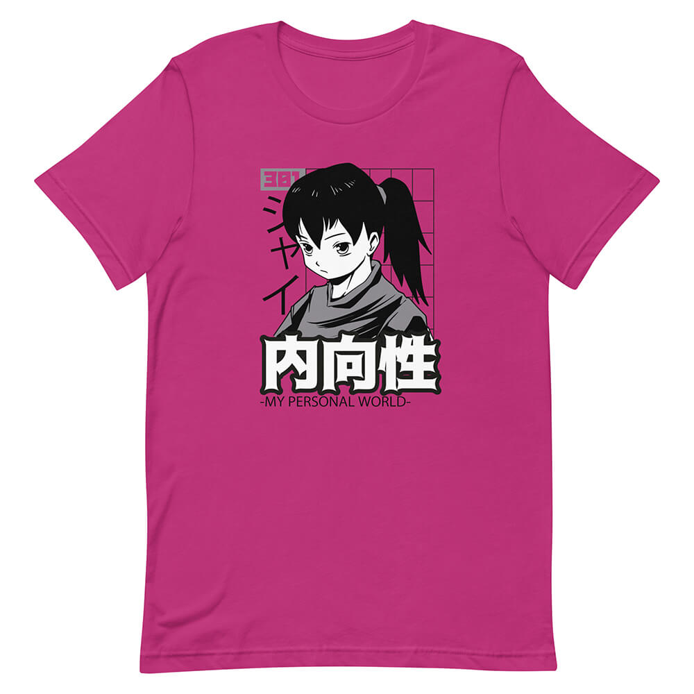 Berry Thinking Black Hair Ponytail Girl Shirt Inner World
