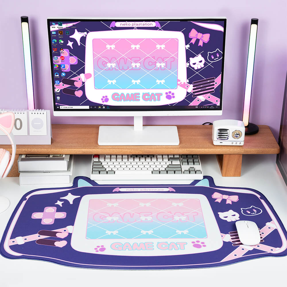 Big Spooky Neko Mouse Mat Non Slip Gamer Setup