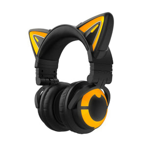 Black Cat Headphones Wireless 7.1 LED Noise Cancelling