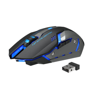 Black Fox Mouse Wireless 1600 DPI Optical Backlight With Receiver