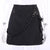 Black High-Waist Gothic Skirt Chain Accessory Bag Front