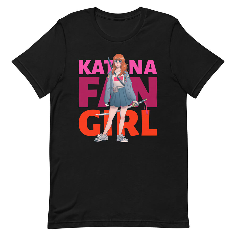 Black Katana Fangirl Shirt Urban Modern Lass