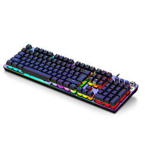 Black RGB Backlight Mechanical Keyboard Blue Switch