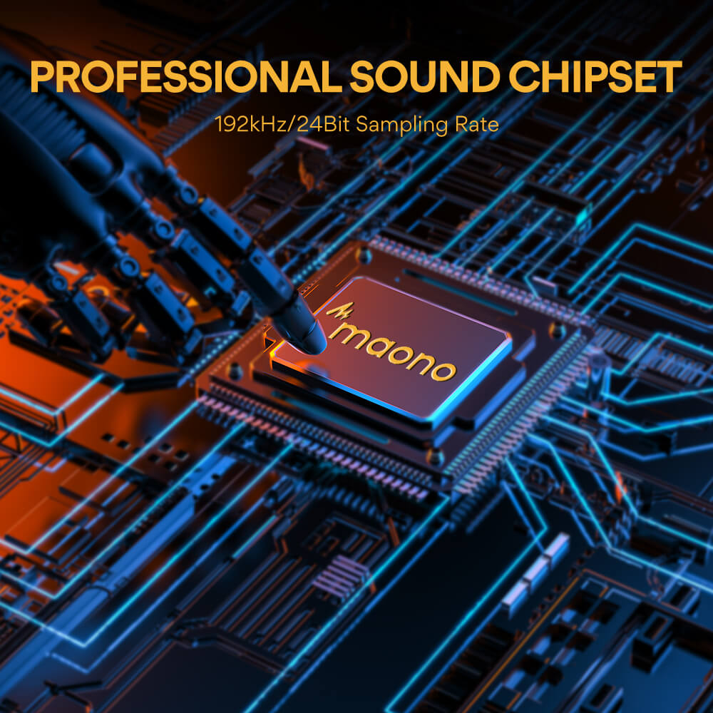 Black RGB Breathing Light Cardioid Microphone Tripod USB 192KHz 24Bit Sampling Rate