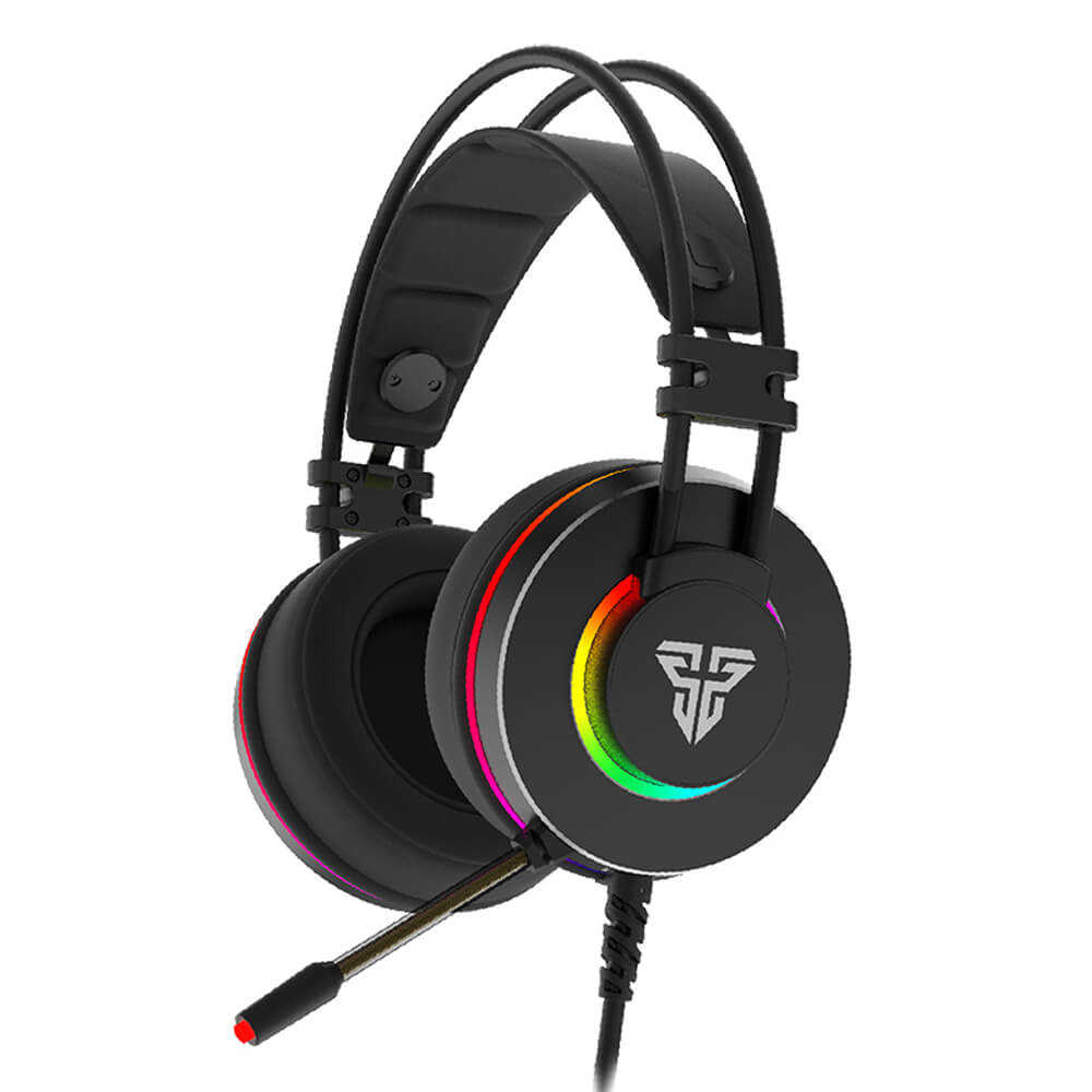 Black RGB 7.1 Surround Sound Headset Mic Noise Canceling USB