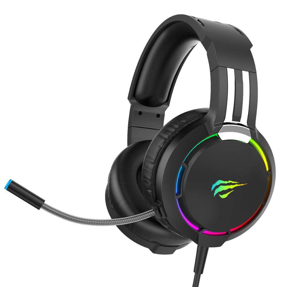 Black RGB Surround Sound Headset Microphone 3.5mm Jack