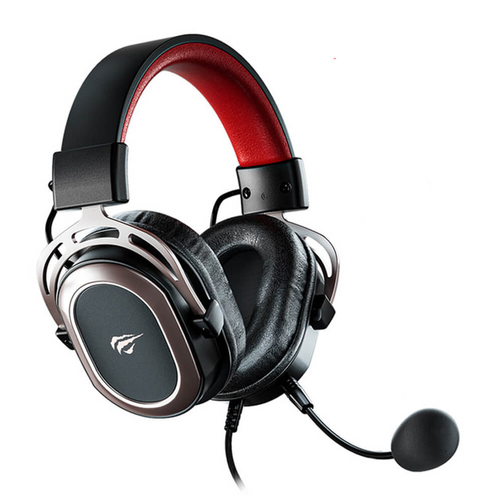 Black 7.1 Virtual Surround Sound Metal Gaming Headset Mic USB