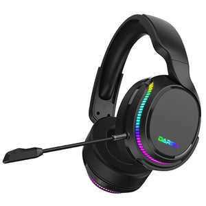 Black 5.8Ghz Wireless Modern RGB Headset Microphone Noise Reduction