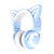 Light Sky Blue Cat Headphones Wireless 7.1 LED Noise Cancelling