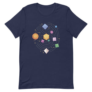 Blue Colorful RP Multifaceted Dice Constellation Tee Board Game