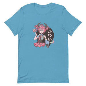 Blue Cute Pastel Goth Lolipop Demon Shirt Devil Horn