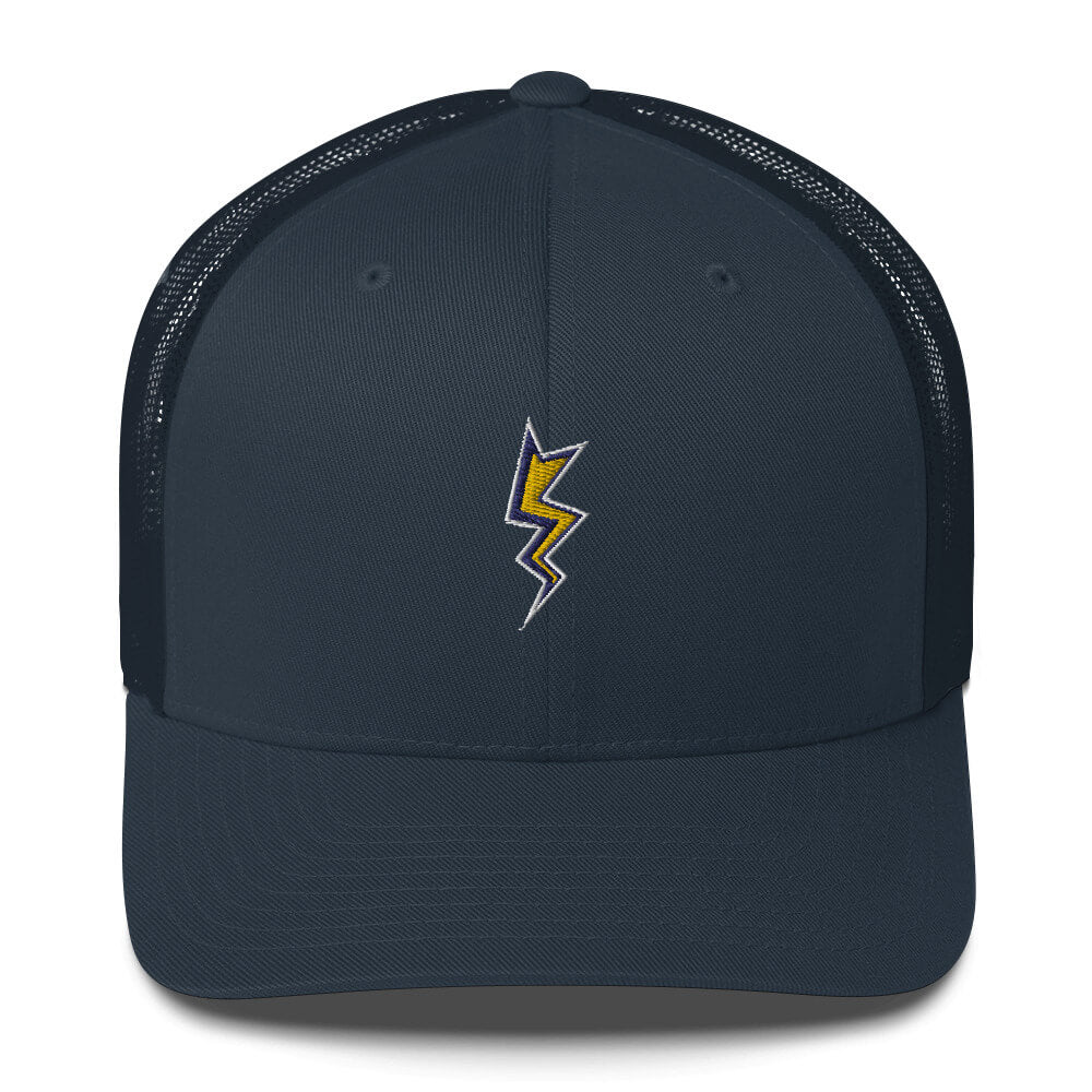 Blue Dubsnatch Fam Lightning Trucker Cap Front