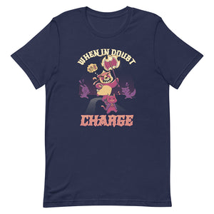 Blue Funny Intrepid Barbarian Bear Tee One Handed Axe