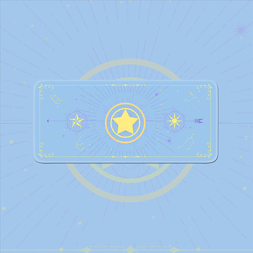 Blue Large Magic Moon Spell Mouse Pad Non-Slip