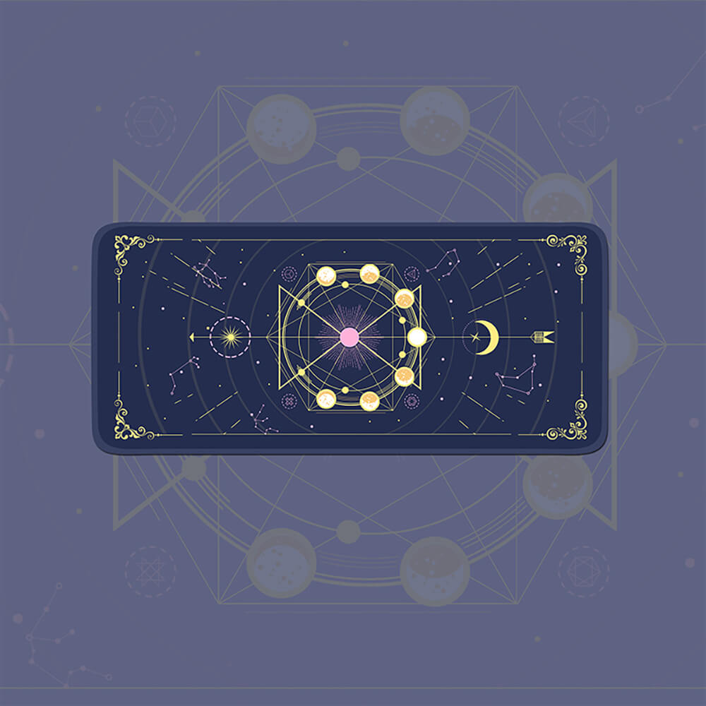 Blue Large Sand Time Spell Mouse Pad Non-Slip