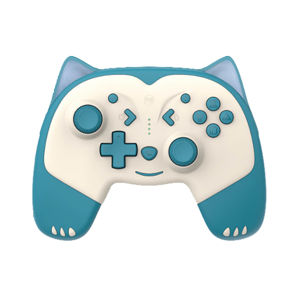 Blue Wireless Fox Ear Controller Vibration LED Macro