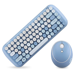Cornflower Blue 2.4Ghz Wireless Pretty Candy Combo Keyboard Mouse Compact