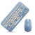 Blue 2.4Ghz Wireless Slim Honeycomb Combo Keyboard Mouse Multi-Color