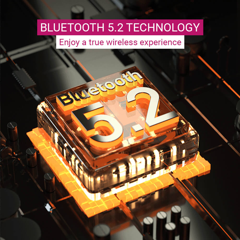 Bluetooth 5.2 Chip Futuristic Armor Design Headphones Deep Bass