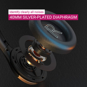 Bluetooth 5.2 Futuristic Armor Design Headphones Deep Bass 40mm Diaphragm