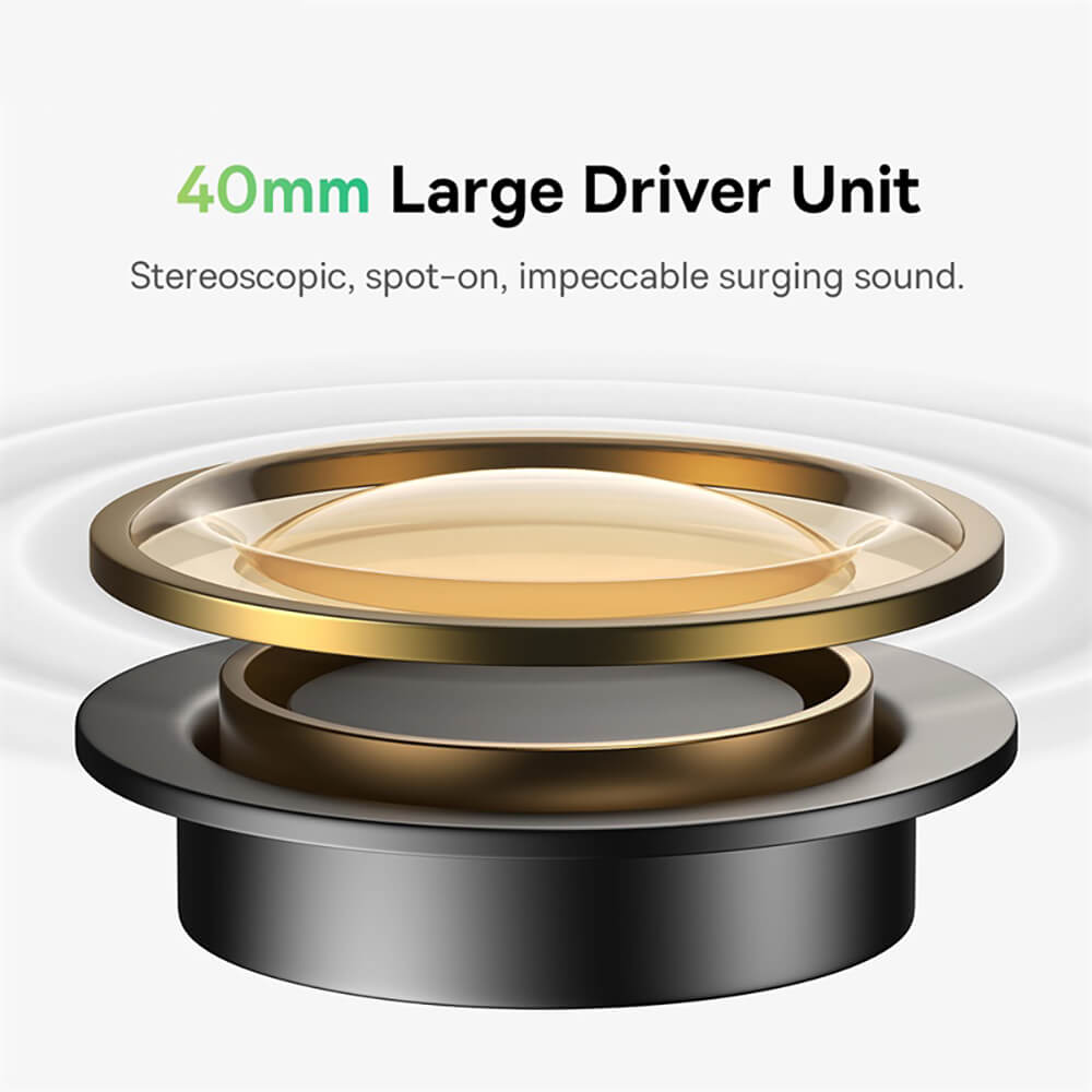 Bluetooth 5.2 Urban Modern Headphones Mic ANC Low Latency 40mm Speakers