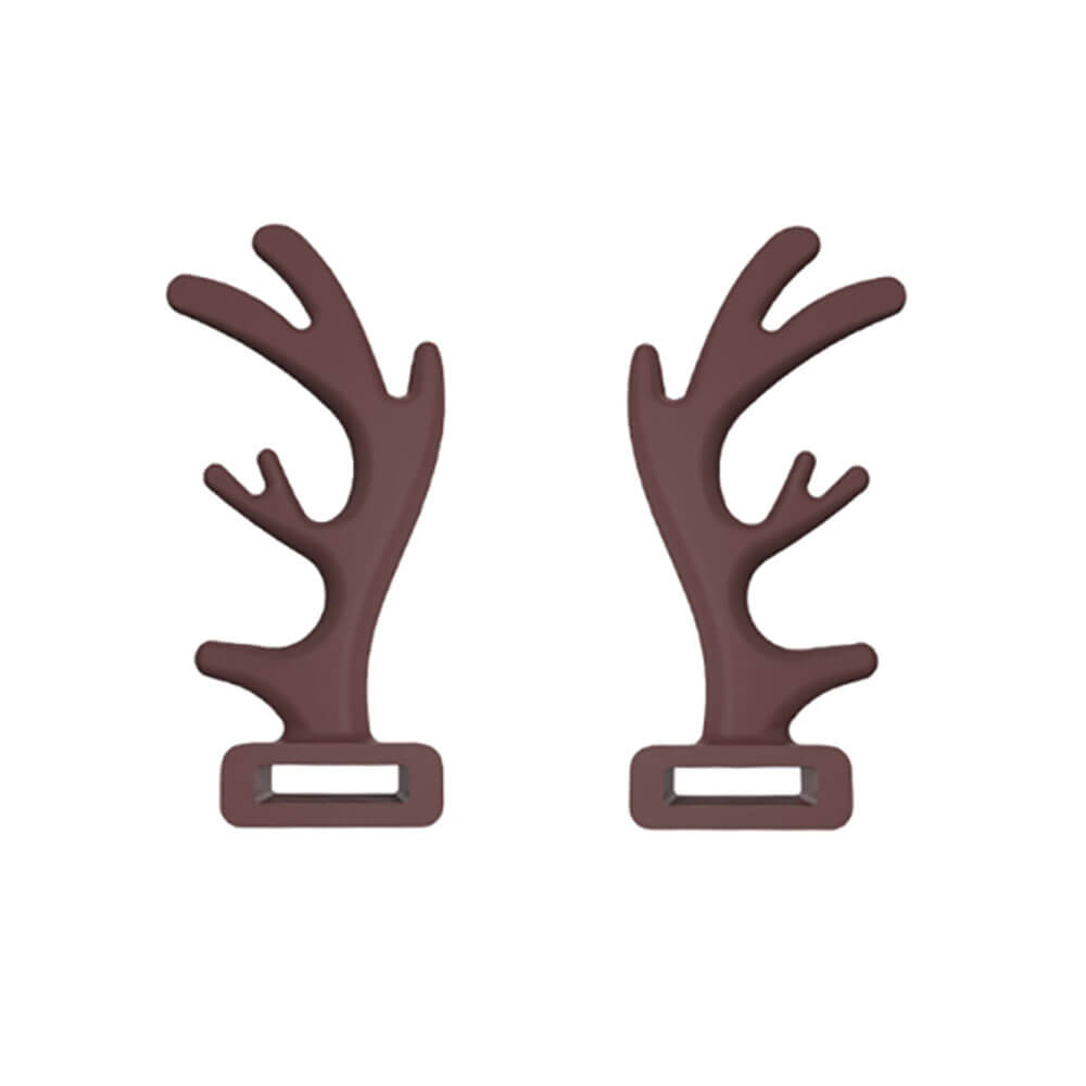 Brown Removable Pair Deer Antler Headphones Attachment