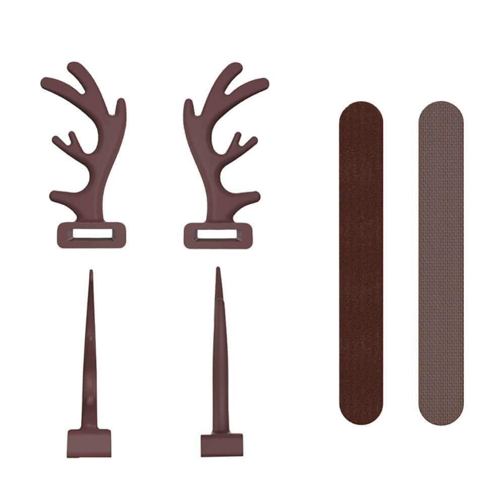 Brown Removable Pair Deer Antler Headphones Attachment Set