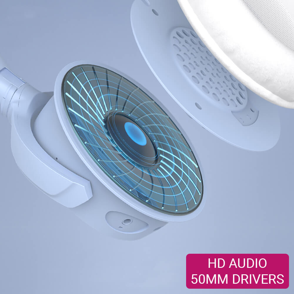 Cat Headset Wireless Noise Canceling Microphone LED HD Audio