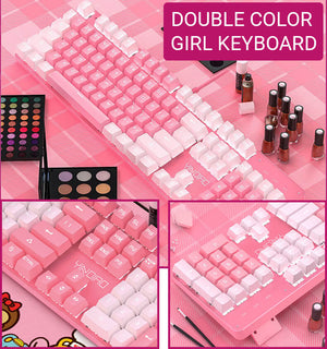 Cherry Blossom Mechanical Girl Keyboard White Backlight