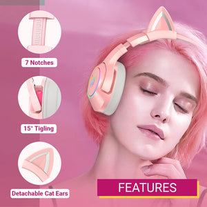 Cute Kitty Headset Microphone USB LED 7.1 Features