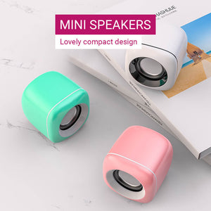 Cute Mini Speakers Design Stereo 3.5mm AUX USB