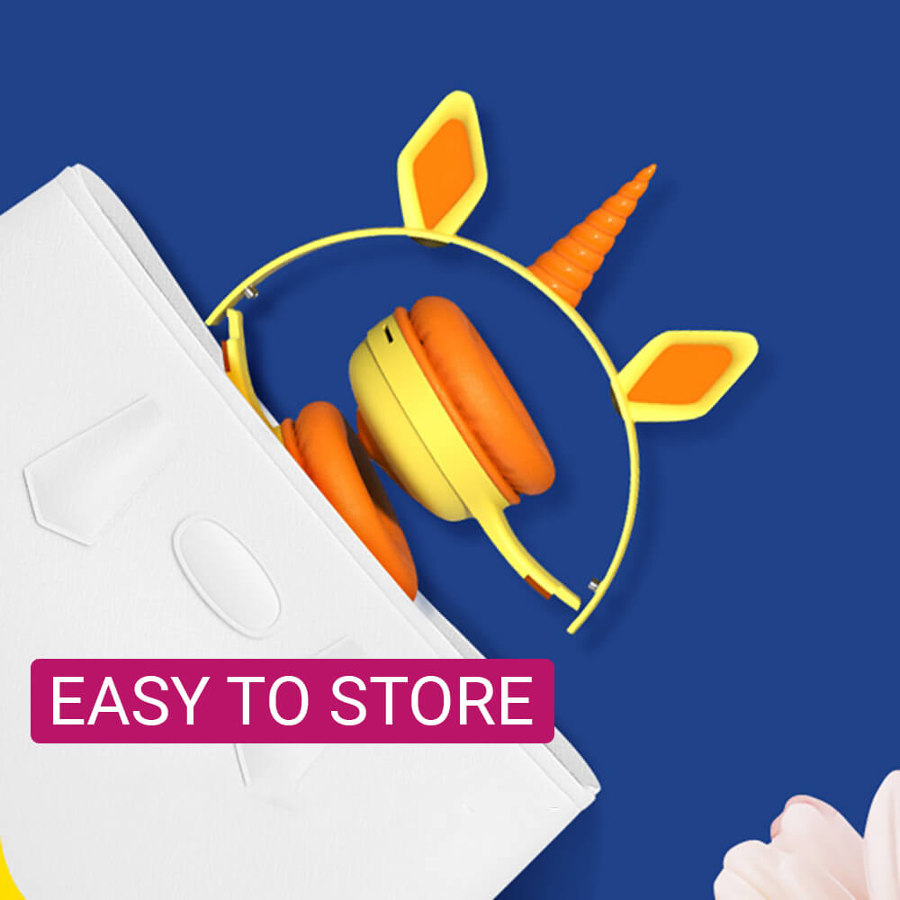 Cute Unicorn Headphones Wireless RGB Kids Foldable