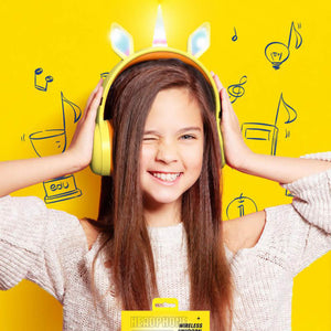 Cute Unicorn Headphones Wireless RGB Kids Girl